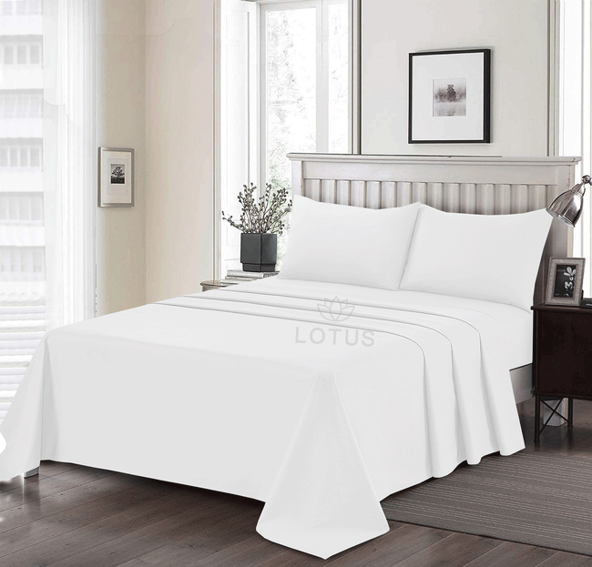 White - Bed Sheet Set King Hover Image