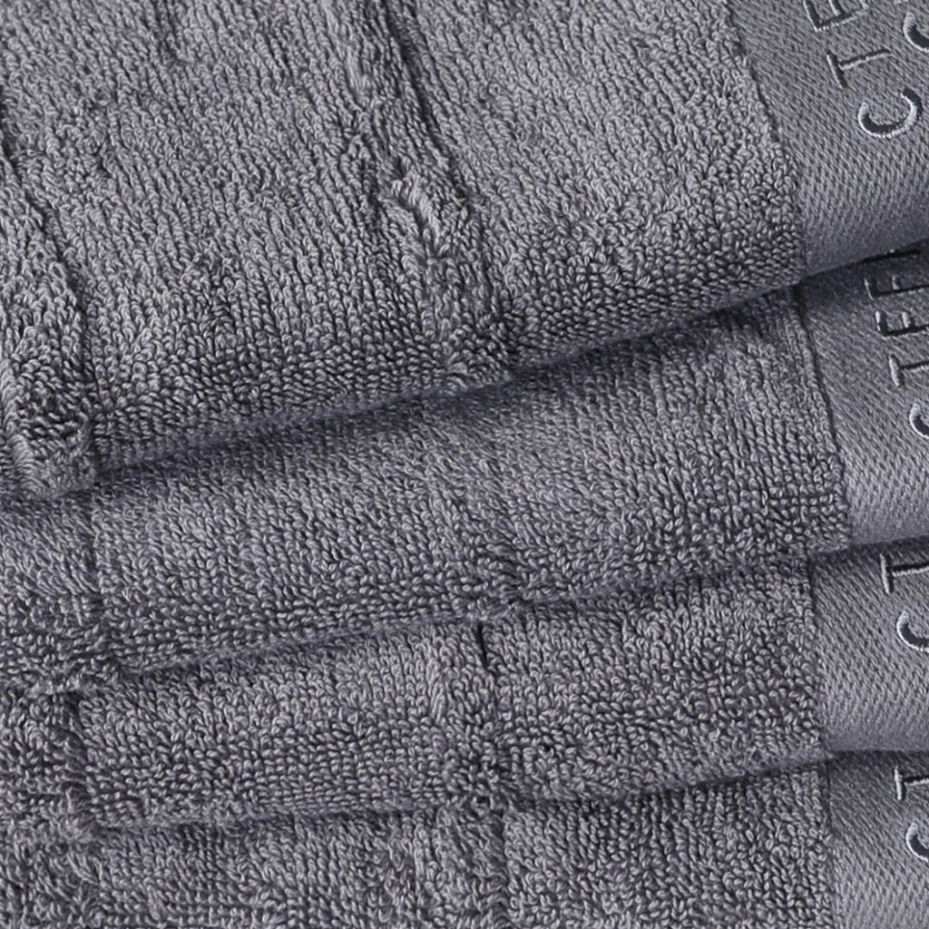 Export Quality Wash & Face Towel Gray (Pack of 4)-526