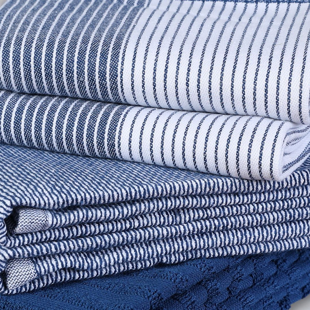 Export Quality Flat & Terry Kitchen Towel Blue