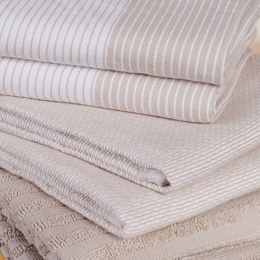 Export Quality Flat & Terry Kitchen Towel Brown