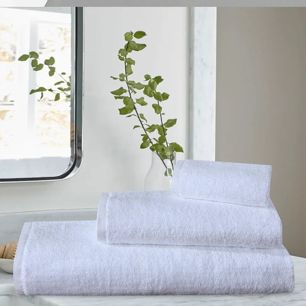 Export Quality White Towels Pile to Pile-517