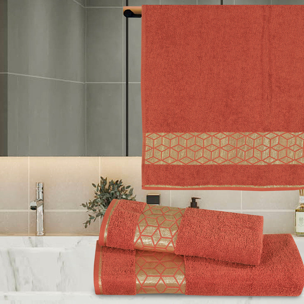 3-Pcs Towel Set 3D Terracotta-466