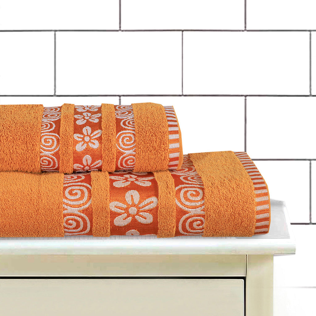 3-Pcs Towel Set Flower & Circle Sunflowers-450