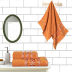 3-Pcs Towel Set Flower & Circle Sunflowers-450