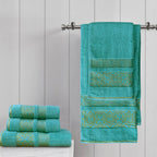 3-Pcs Towel Set Flower Mint-575