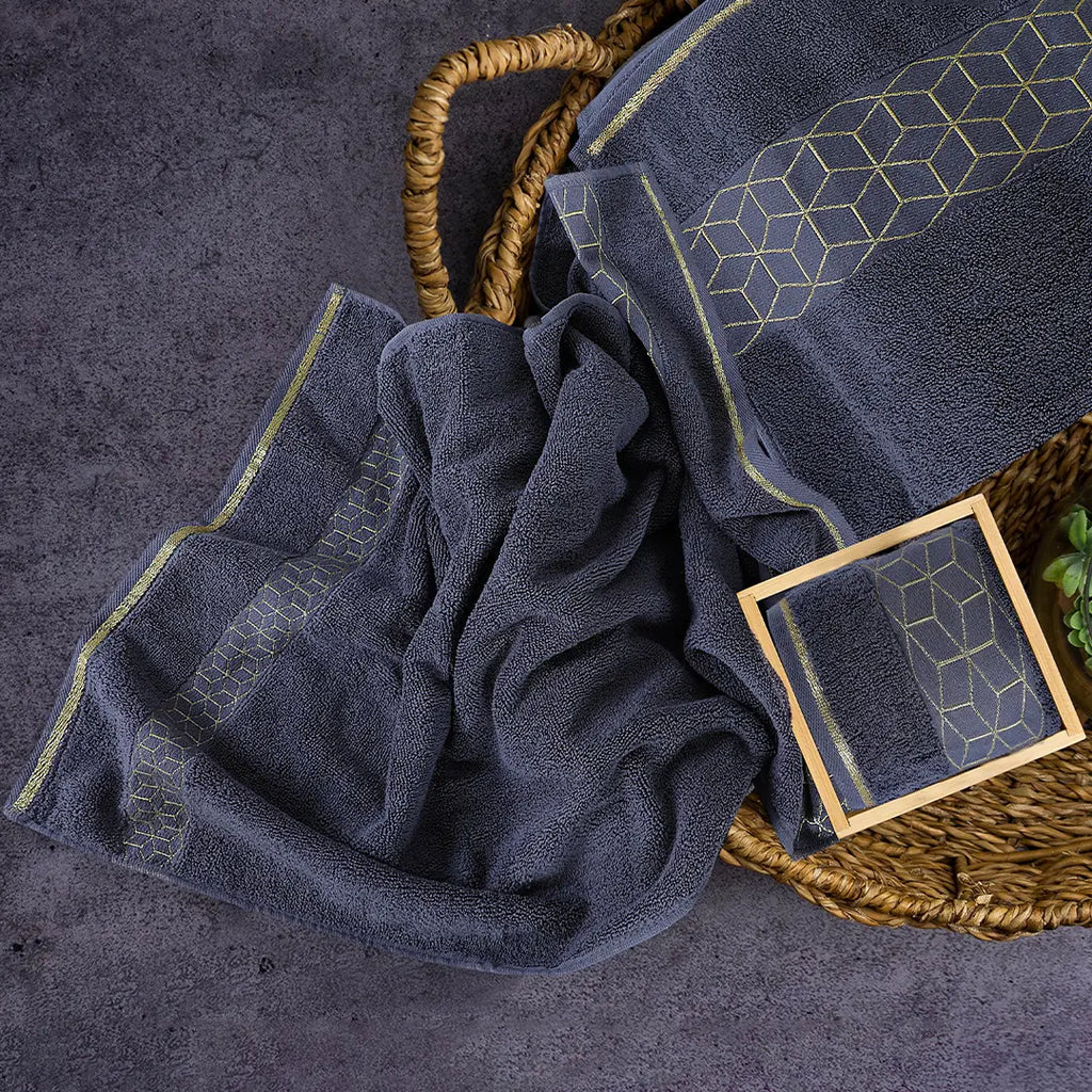 Gray Diamond Bath Towel