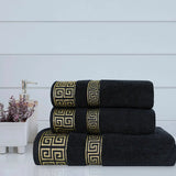 3-Pcs Towel Set Versatile Black-568