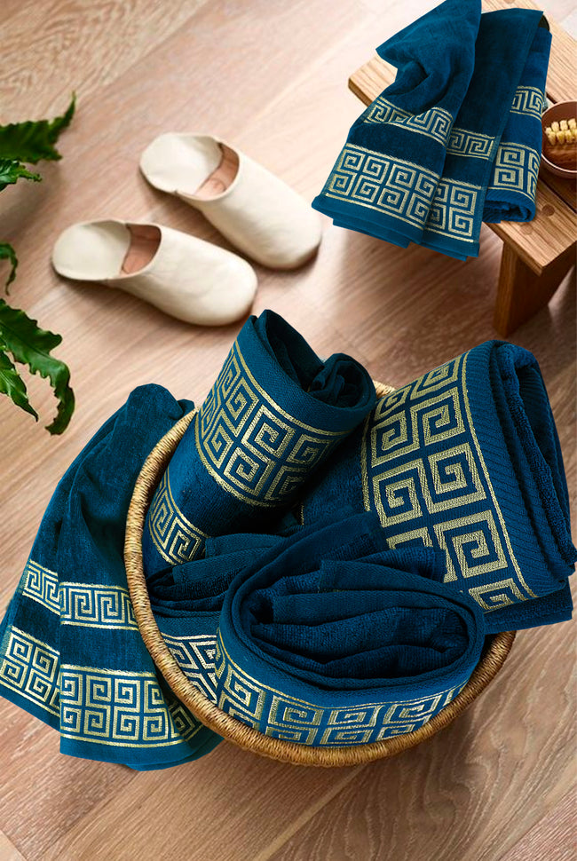 Teal Versatile - 3-Pcs Jacquard Towel Set Main Image