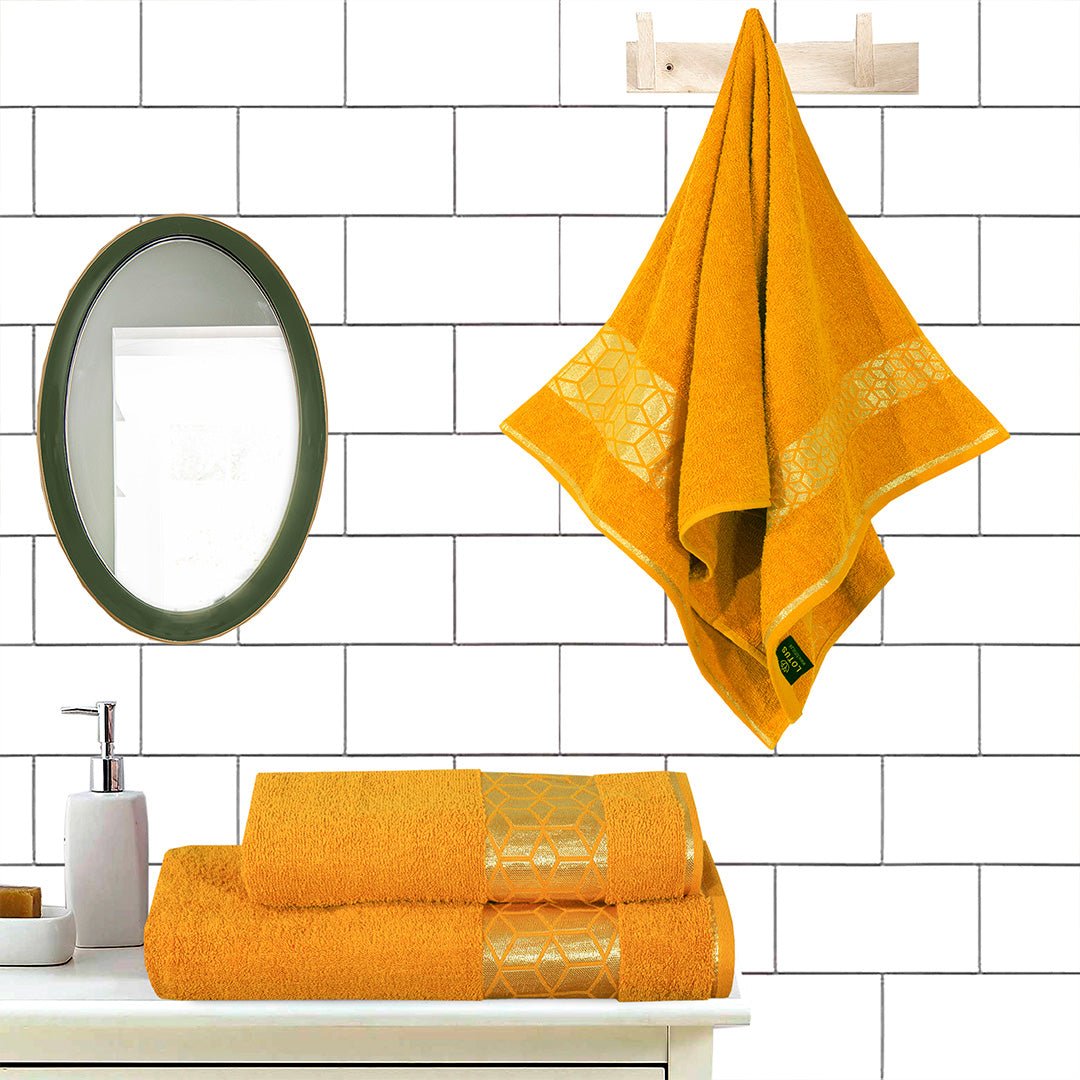 3 - Pcs Towel Set 3D Mustad - 468 - Lotus