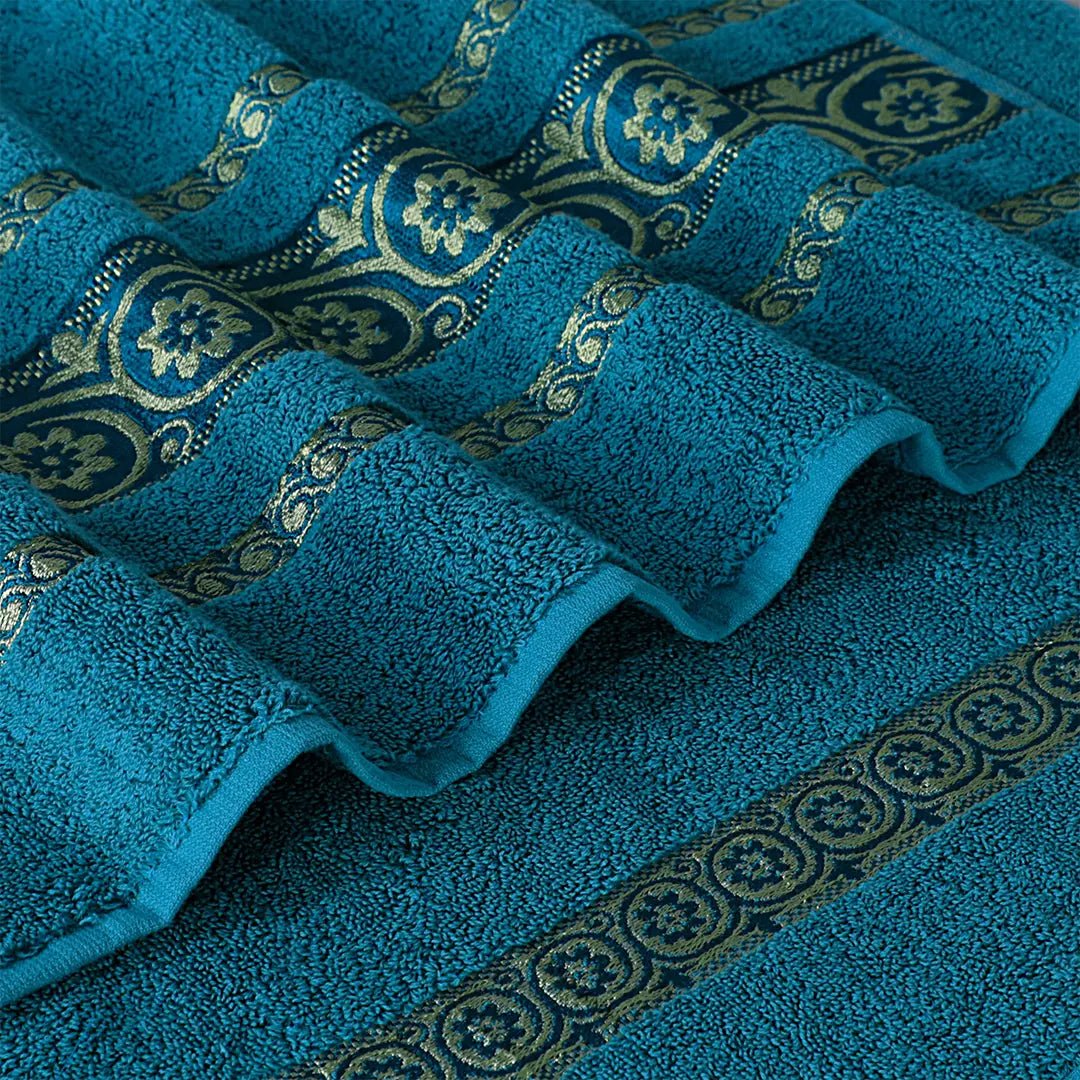 3 - Pcs Towel Set Circle Jade Green - 596 - Lotus