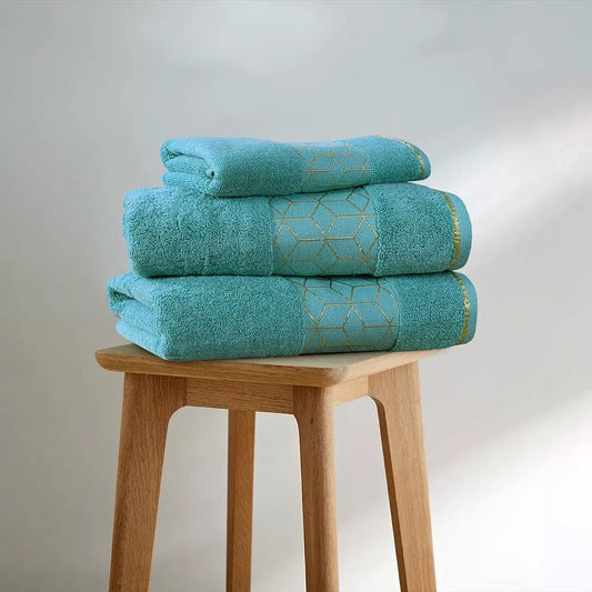 3 - Pcs Towel Set Diamond Mint - 571 - Lotus