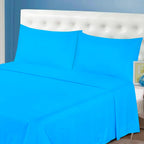 Plain Dyed Bed Sheet Set Aquarius King-30156 RFS