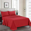 Plain Dyed Bed Sheet Set Red King-30287 Limited Stock