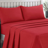 Plain Dyed Bed Sheet Set Tomato Single-30287 RFS