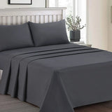 Plain Dyed Bed Sheet Set Gray Single-30289 RFS