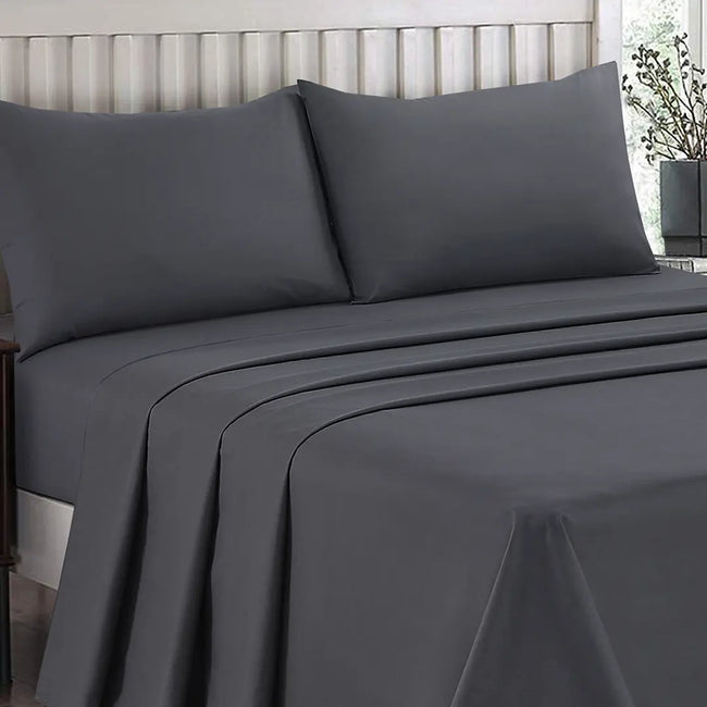 Plain Dyed Bed Sheet Set Gray Single-30289 RFS Main Image