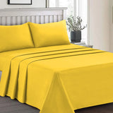 Plain Dyed Bed Sheet Set Dandelion Single-30292