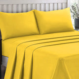 Plain Dyed Bed Sheet Set Dandelion Single-30292