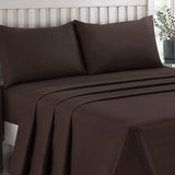 Plain Dyed Bed Sheet Set Seal Brown-30297 RFS