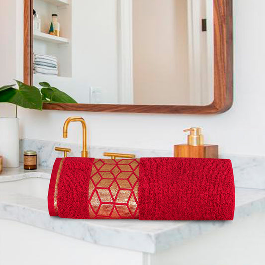 Bath Towel 3D Red-489