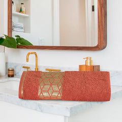 Bath Towel 3D Terracotta-492