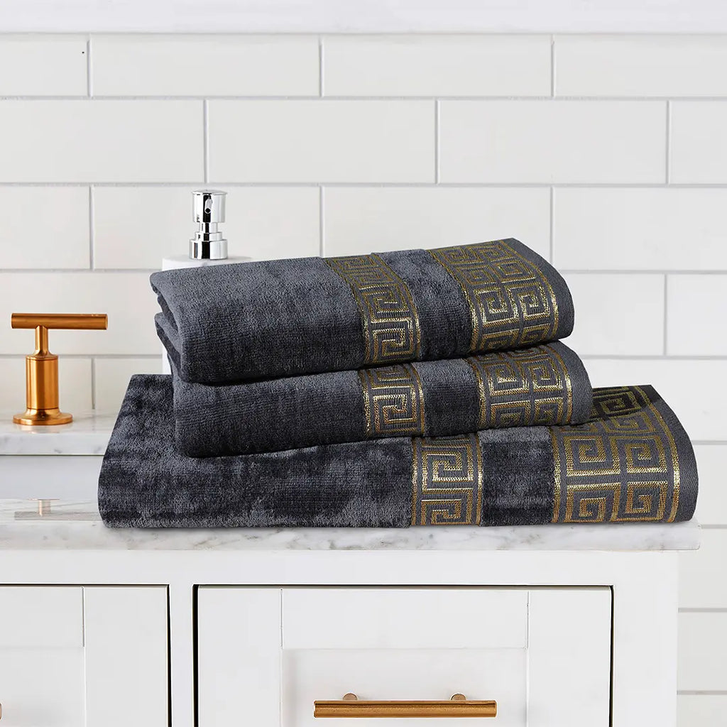 Gray Versatile - 3-Pcs Jacquard Towel Set