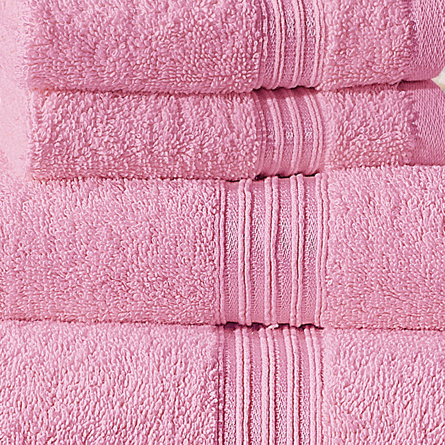 4-Pcs Stripe Towel Set Baby Pink-545 Main Image