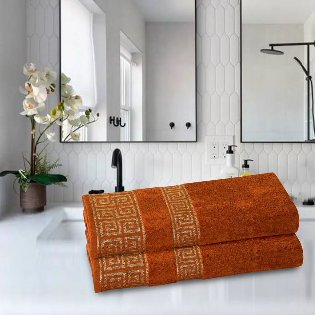 Versatile Bath Towel Rust (Pack Of 2)-011