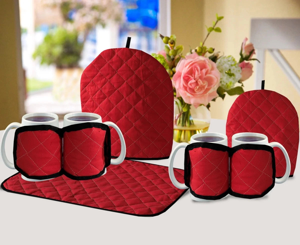 7 Pcs Quilted Tea Cozy Set Pairs - TC11 - Lotus