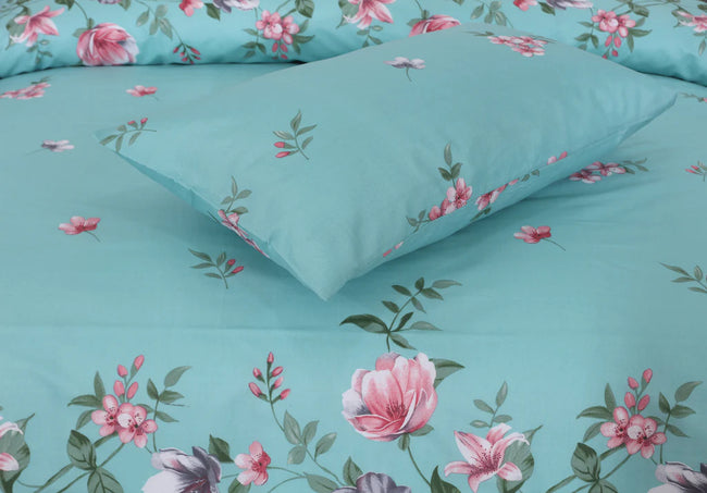 Aqua Bloom - Bed Sheet Set Main Image