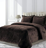 8 Pcs Velvet Quilt Cover Set Chocolate RFS-40283