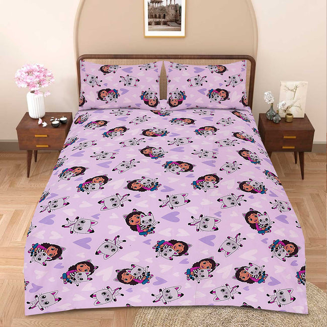 Dinosaur Wonderland - Cartoon Bed sheet ( Glow in Dark) King Hover Image