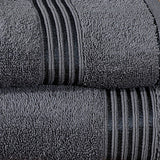 2-Pcs Stripe Towel Set Gray-548
