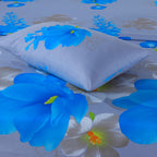 Micro Fiber Bed Sheet 3D Hepatica Flower King-30301 RFS