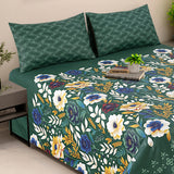 Green Floral - Bed Sheet Set