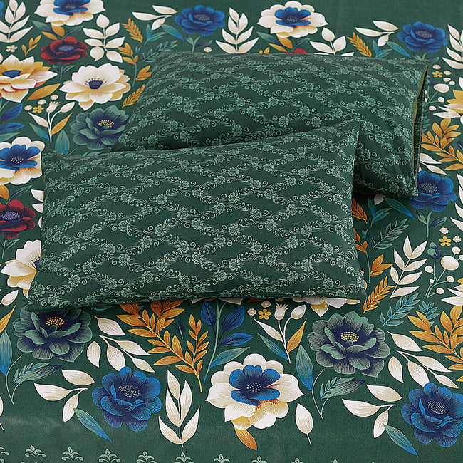 Green Floral - Bed Sheet Set Main Image
