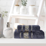 Gray Imperial Leaf - 2-Pcs Jacquard Towel Set