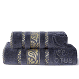 Gray Imperial Leaf - 2-Pcs Jacquard Towel Set