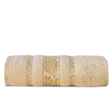 Cream Imperial Leaf - Jacquard Bath Towel