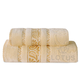 Cream Imperial Leaf - 2-Pcs Jacquard Towel Set