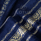 Navy Imperial Leaf - 2-Pcs Jacquard Towel Set