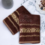 Chocolate Imperial Leaf - 3-Pcs Jacquard Towel Set