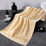 Cream Imperial Leaf - Jacquard Bath Towel