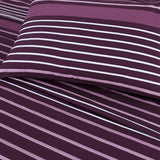 Purple Stripe Bed Sheet Set Queen