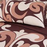 Leafy Brown Bed Sheet Set King