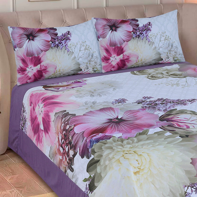 Lady Floral Bed Sheet Set King Main Image