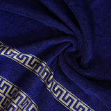 Midnight Blue Greek Key - 3-Pcs Jacquard Towel Set