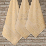 Cream V Stripe - 3-Pcs Towel Set