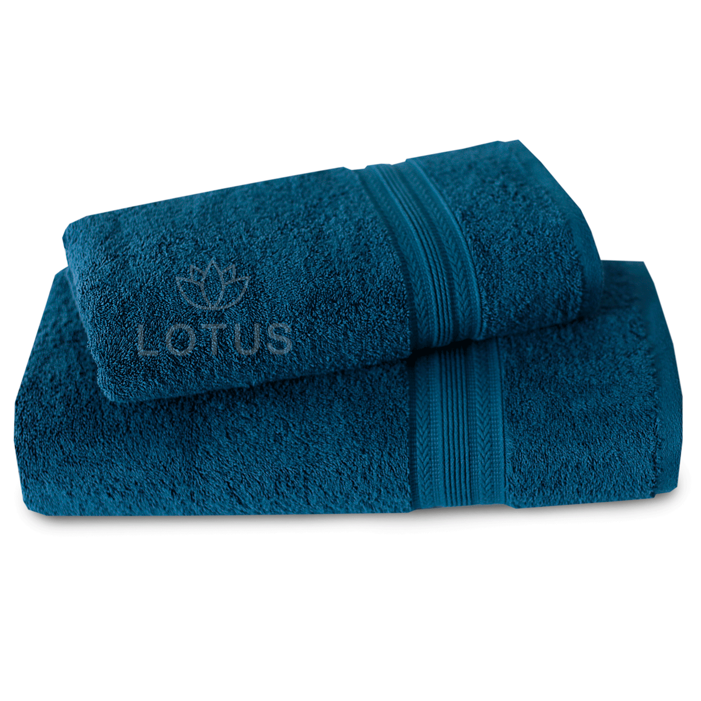 100% Cotton Jacquard Bath Towel Set – Zinc V Stripe, 2 Pc, 500 GSM, Soft, Absorbent & Durable