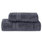 Gray V Stripe - 2-Pcs Towel Set